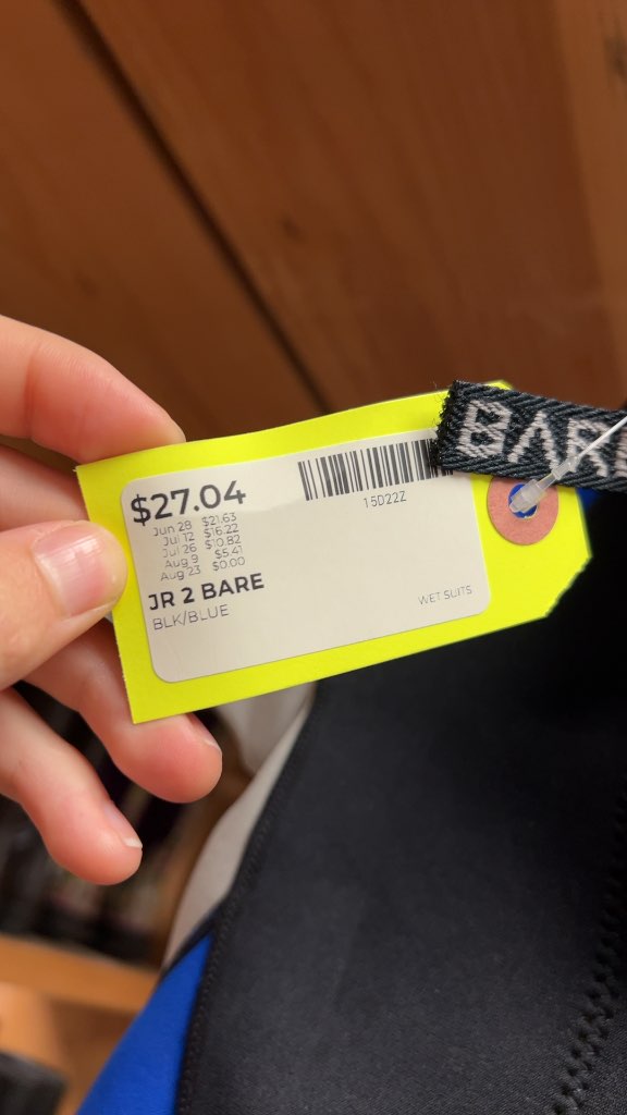 Bare Junior Wetsuit - Size 2