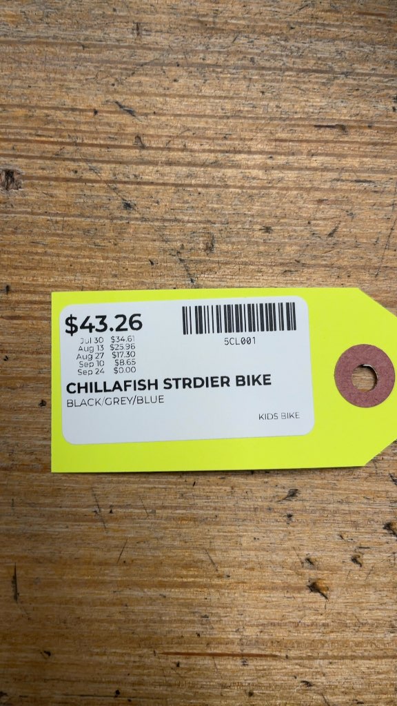 Chillafish BMXie Kids Balance Bike - Black/Grey/Blue