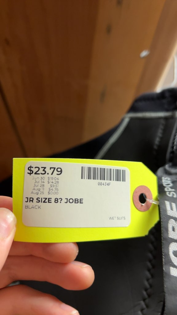 Jobe Protour Junior Shorty Wetsuit - Size 8